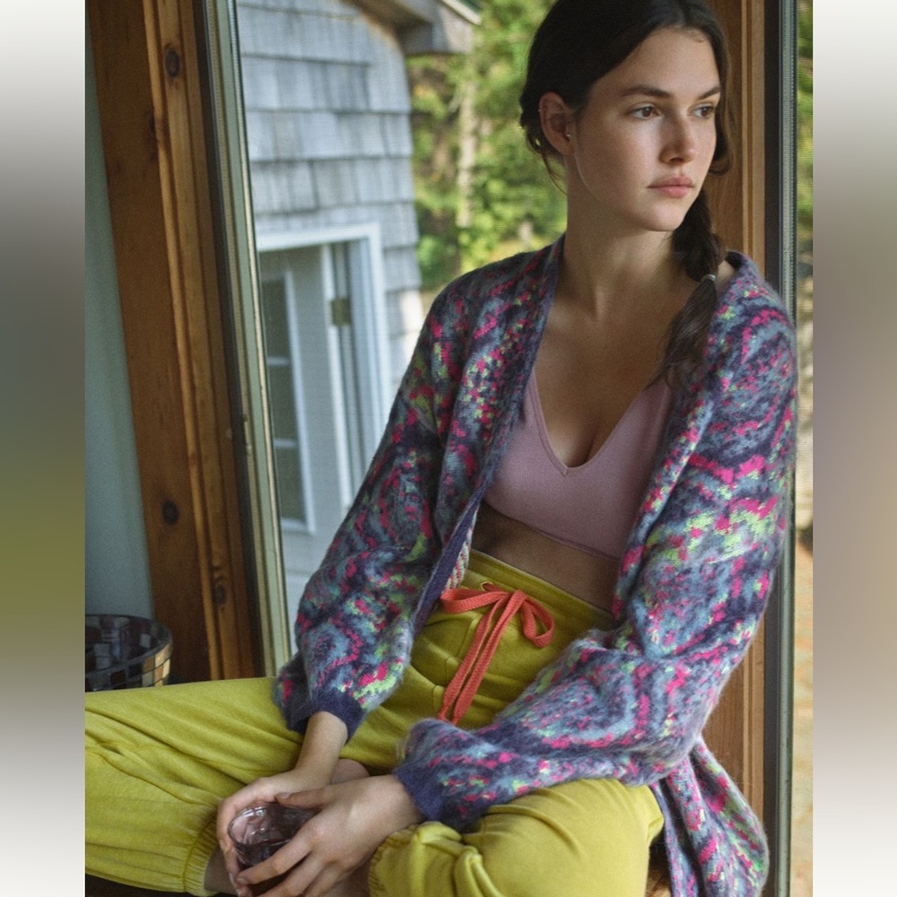 Anthropologie Maeve Peggy Python Cardigan EUC